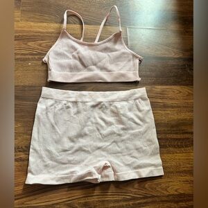 Light Pink Ribbed Tank Top